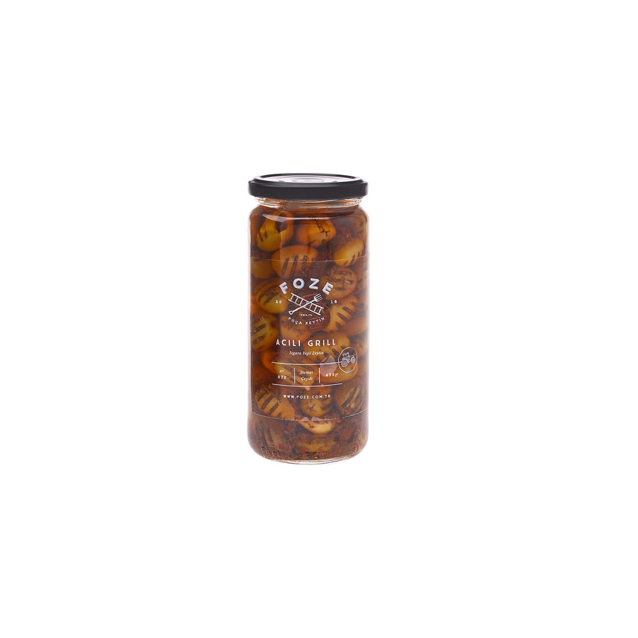 Foze Acılı Grill Yeşil Zeytin 450 G