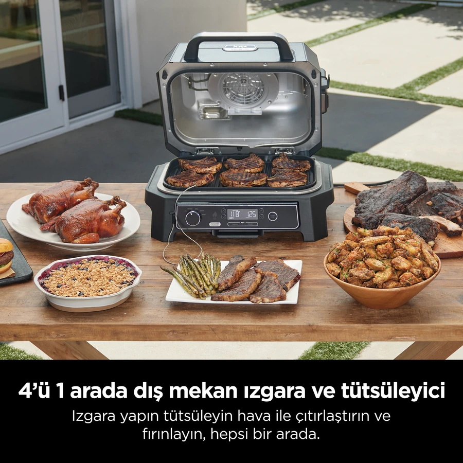 Ninja Woodfire Pro XL Elektrikli Barbekü ve Smoker Siyah