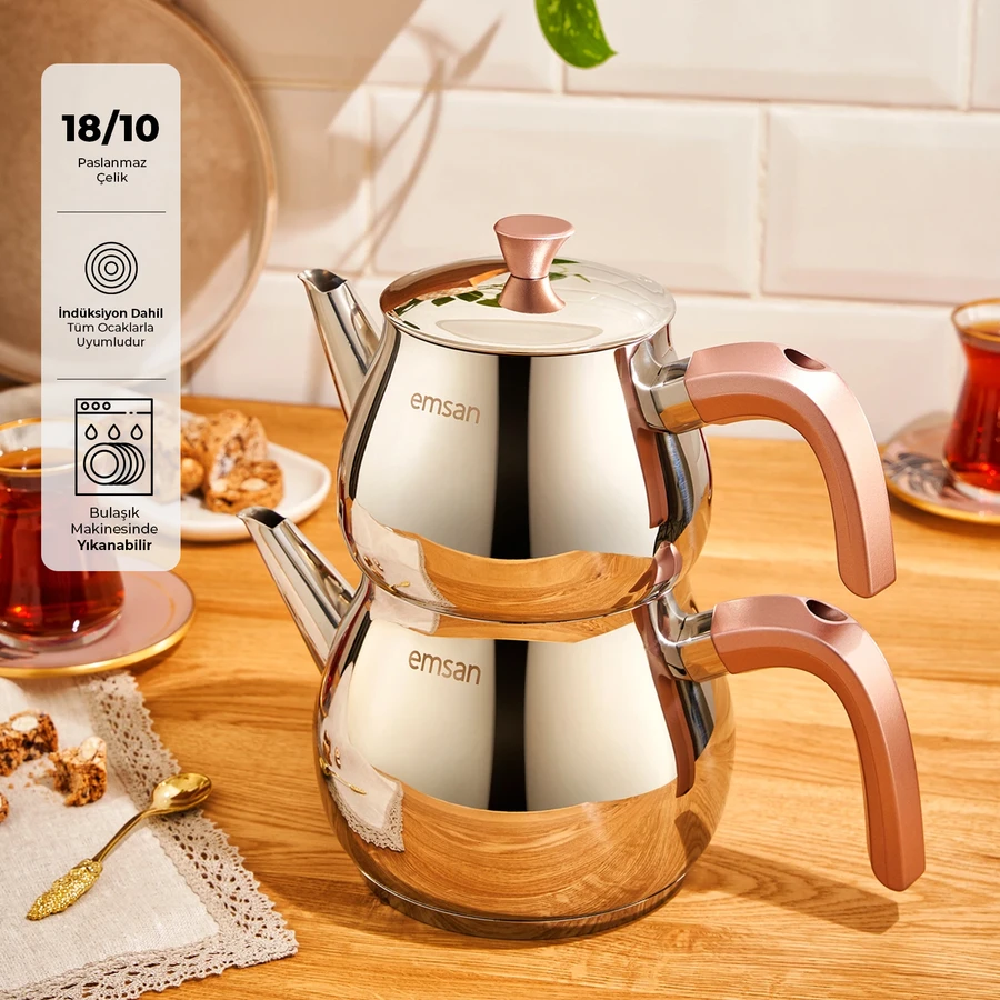 Emsan Pera Midi Çaydanlık Takımı 1.0-1.6Lt
