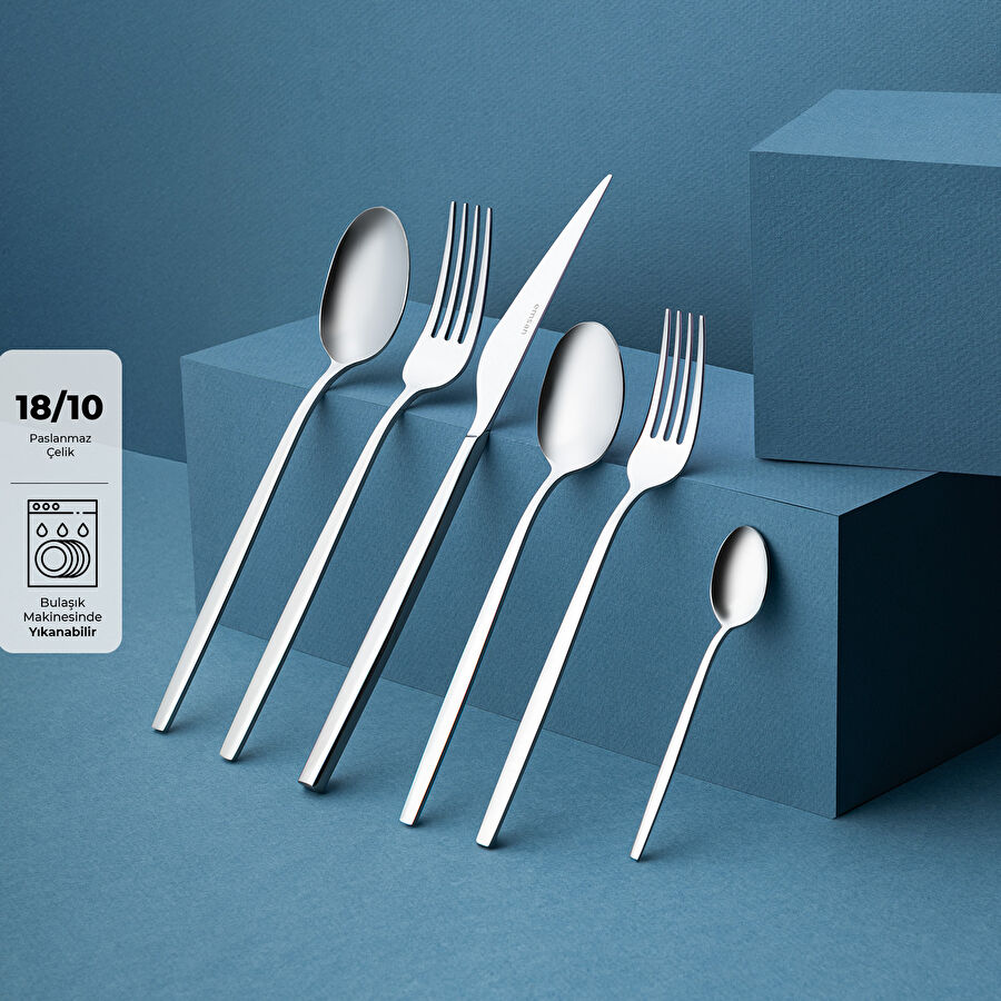 Emsan Evelyn 72 Parça 12 Kişilik Çatal Kaşık Bıçak Takımı Lüks Kutulu