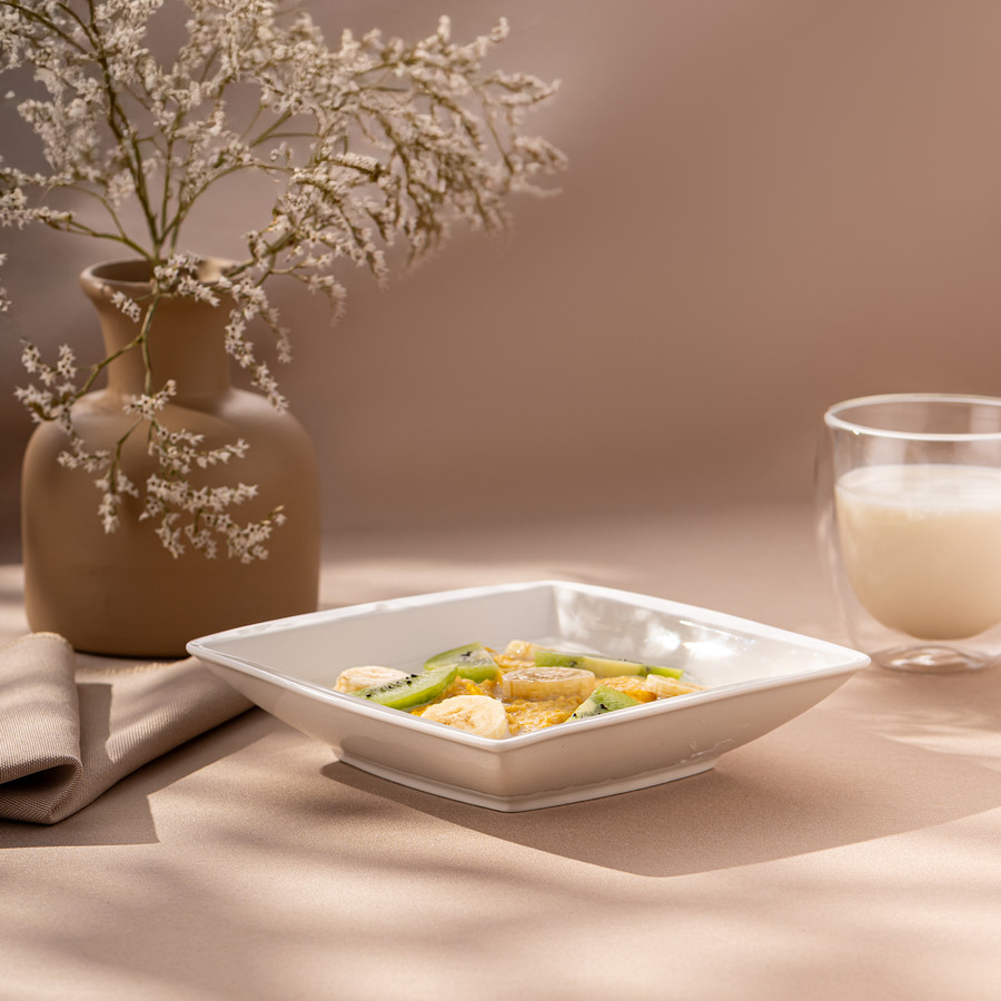 Emsan Pamukkale Kare Çukur Tabak 18 cm