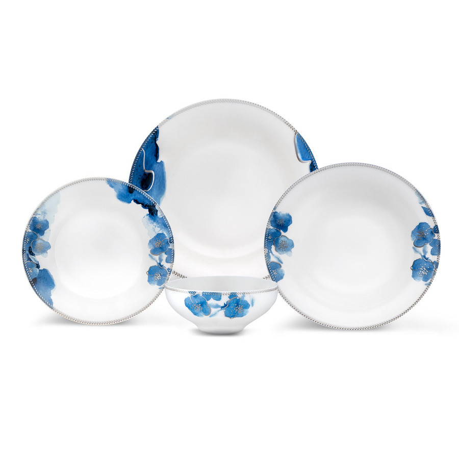 Jumbo Blue Garden 24 Parça 6 Kişilik Yemek Takımı