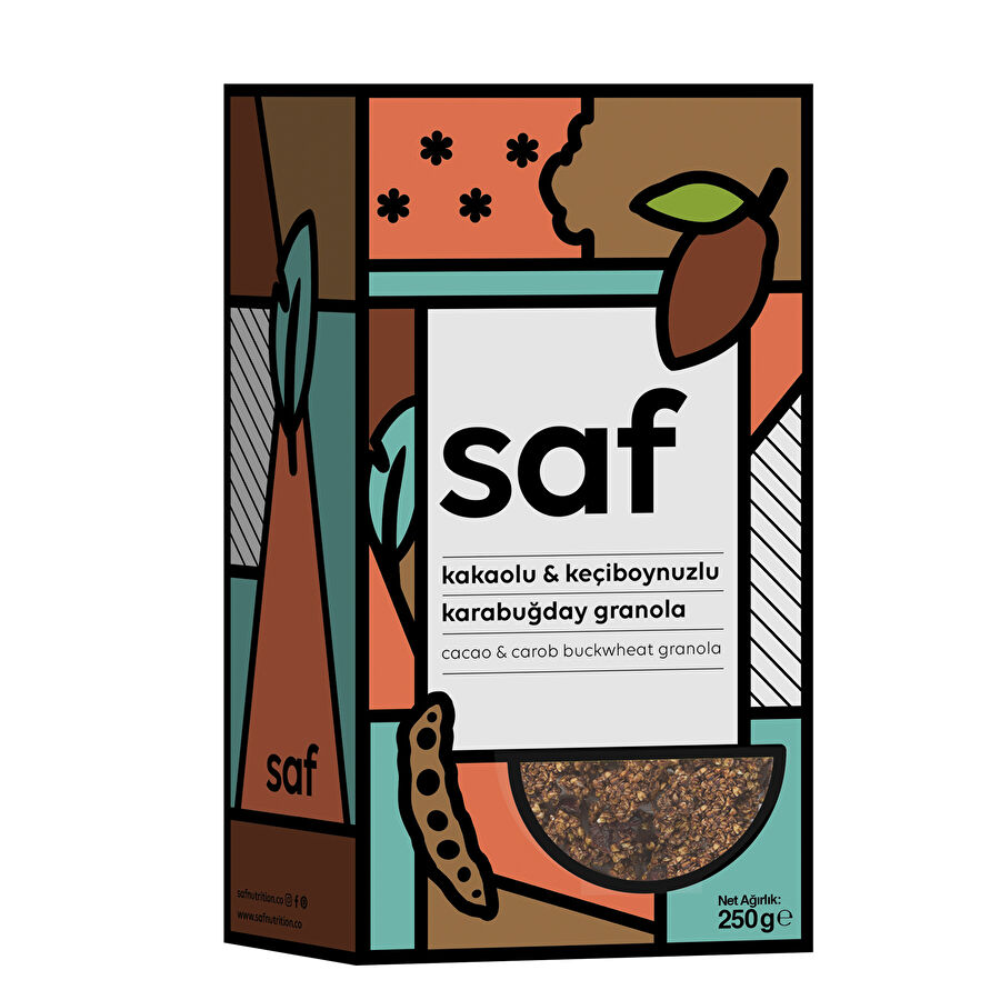 Saf Nutrition Kakaolu Keçiboynuzlu Karabuğday Granola 250 gr