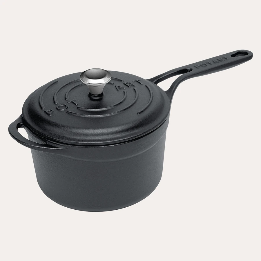 Pot Art 18 Cm Yuvarlak Sos Tencere Mat Siyah