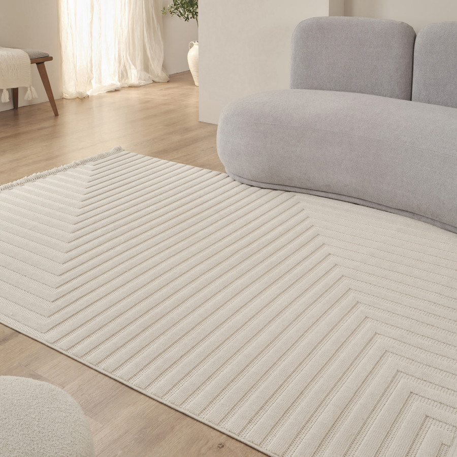 Kaşmir Halı İskandinav Rune White 80x150 cm