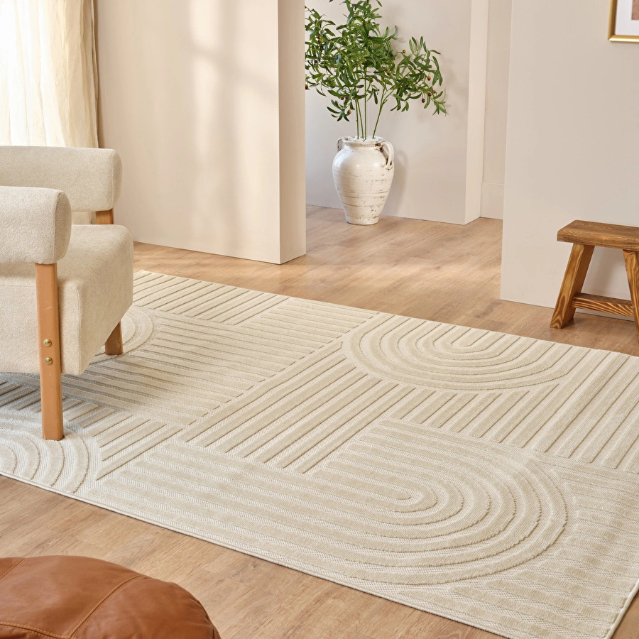 Kaşmir Halı İskandinav Rune White 200x290 cm