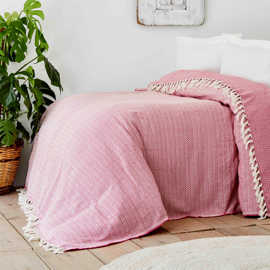 Karaca Home Norda Fuşya Çift Kişilik Pike
