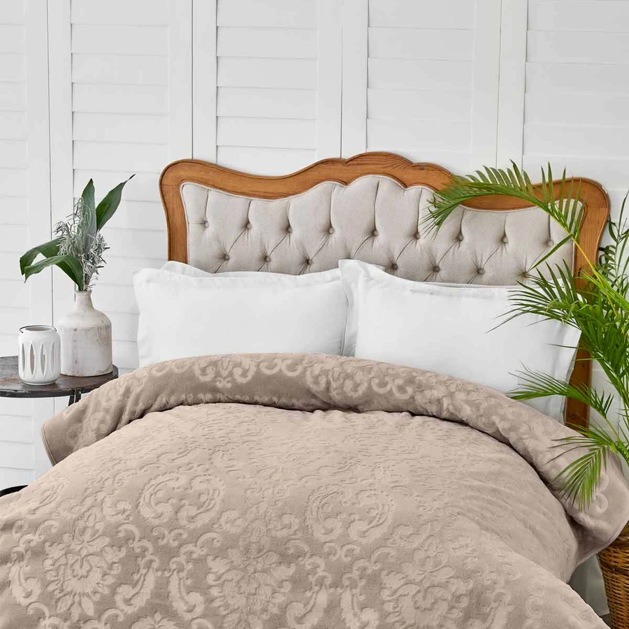 Karaca Home Rauqel Best Vizon Çift Kişilik Pano Embosy Battaniye