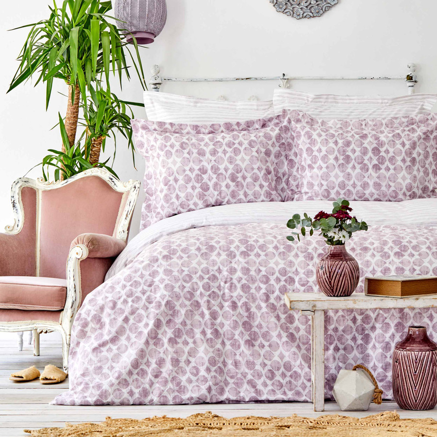 Karaca Home Adonita Violet Nevresim Pamuk Battaniye Set