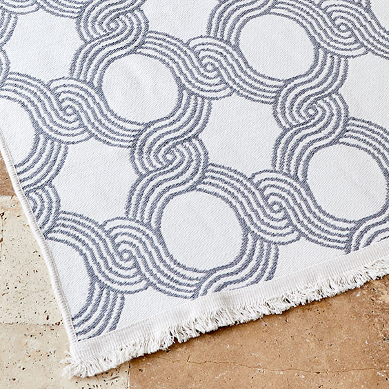 Karaca Home Esta Ekru Gri Çift Taraflı Kilim 80x150 cm