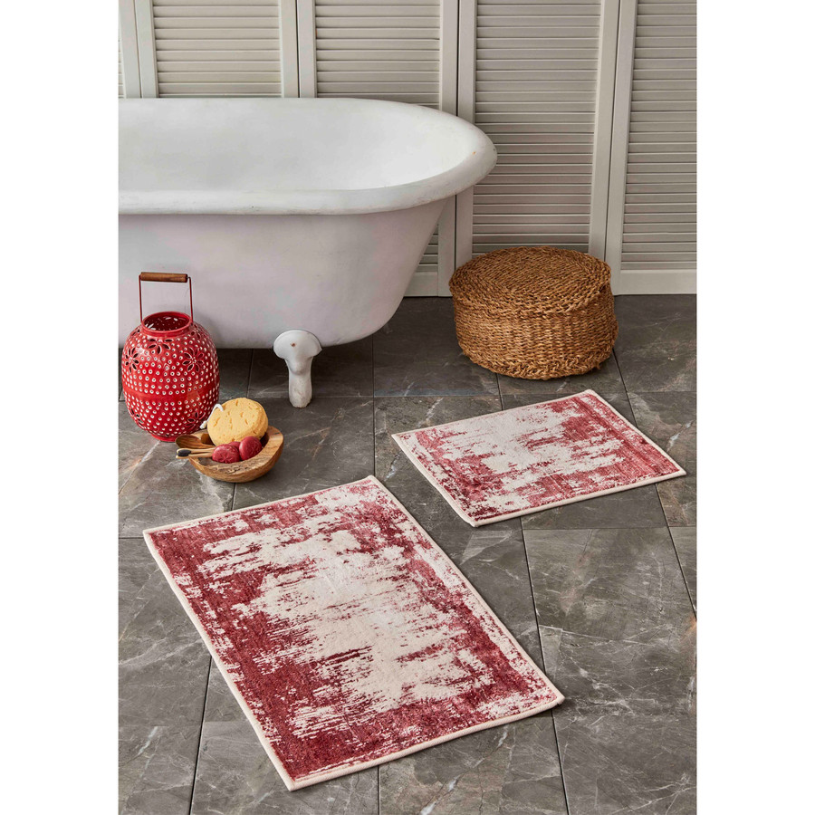 Sarah Anderson Lery Kırmızı 2li Banyo Paspası