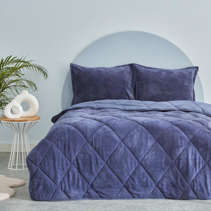 Sarah Anderson Cornelia Sherpa Tek Kişilik Comfort Set İndigo