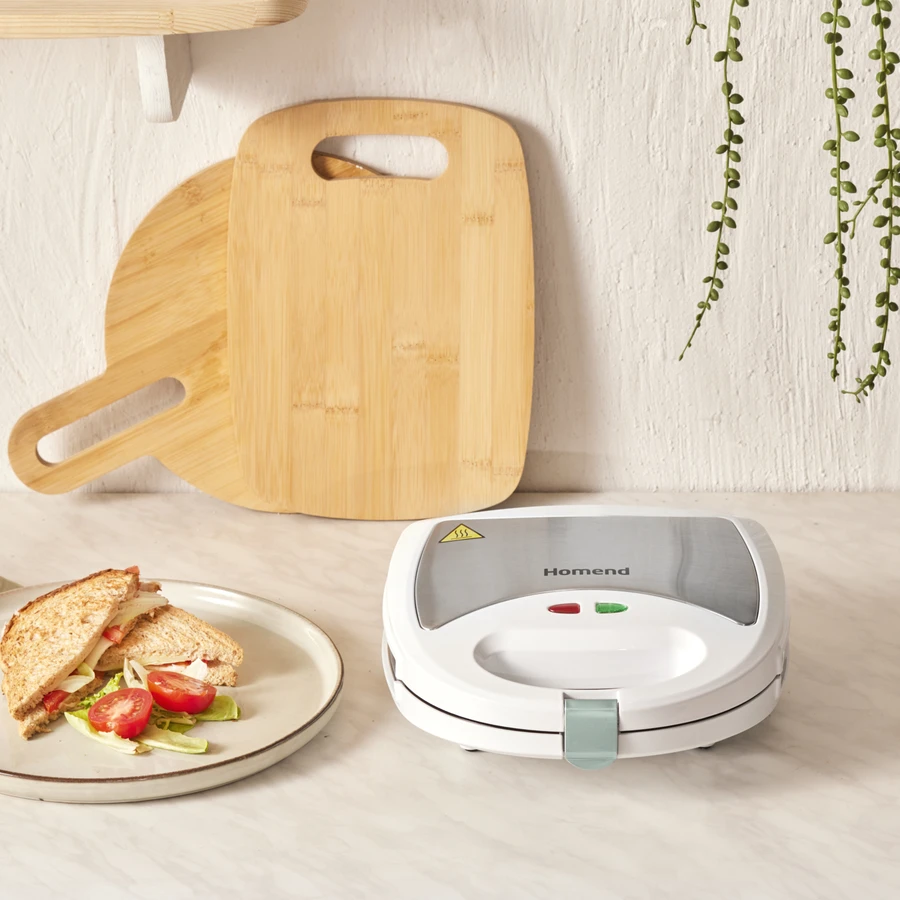 Homend Toastbuster 1309H Çıkarılabilir Plakalı Portatif Tasarım Tost Makinesi Mavi