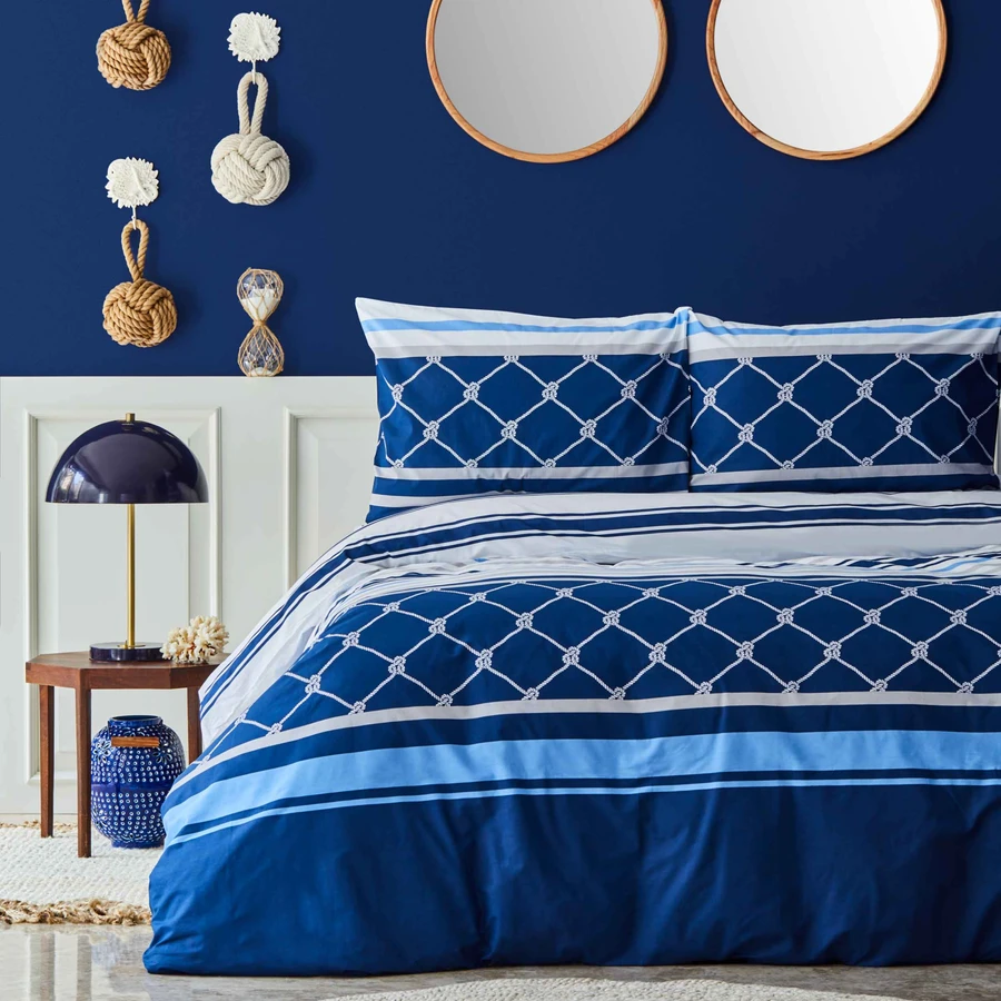 Nautica Home Knot %100 Pamuk Çift Kişilik Nevresim Yastık Seti