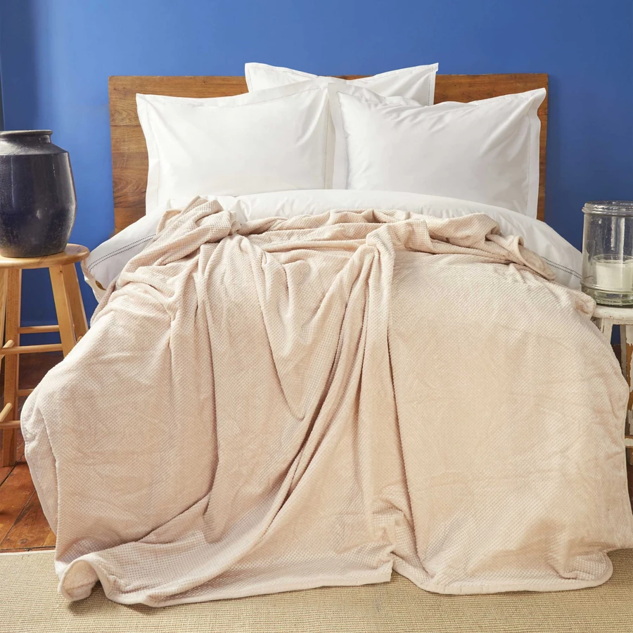 Nautica Home Ria Bej Çift Kişilik Wellsoft Battaniye