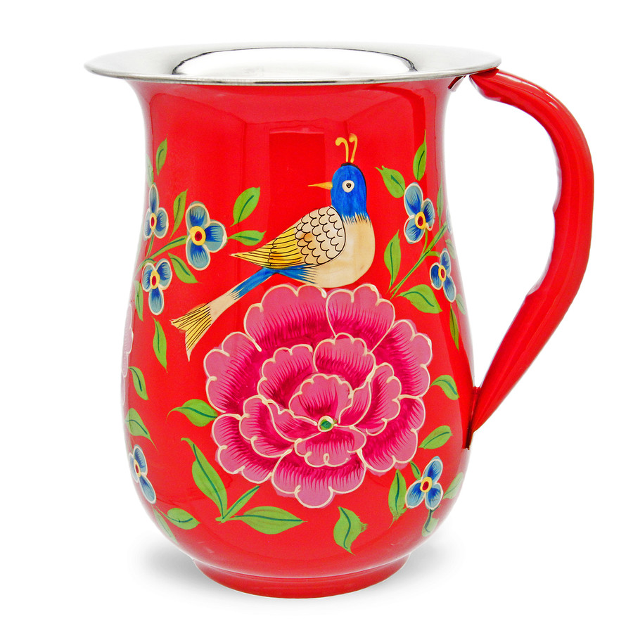 3rd Culture Kuşlu Turuncu Sürahi