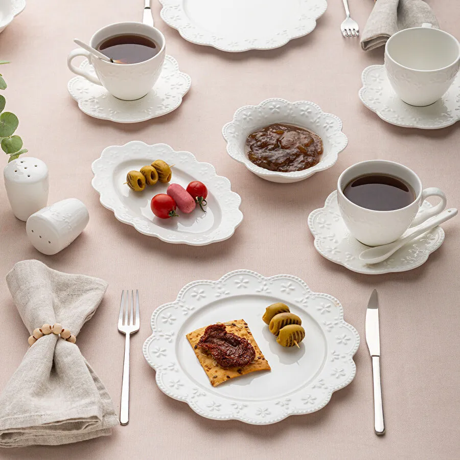 İstanbul Porselen Akay 32 Parça 6 Kişilik Kahvaltı Takımı