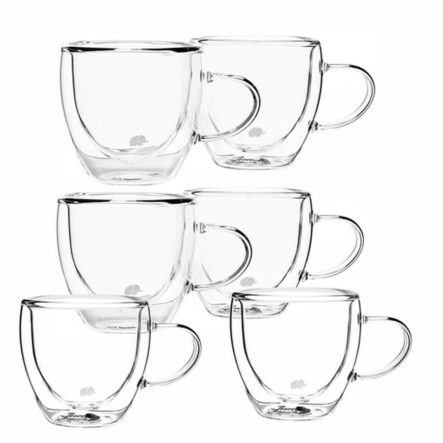 Jumbo Glory Double Wall 6'lı Çift Cidarlı Fincan Takımı 75 ml