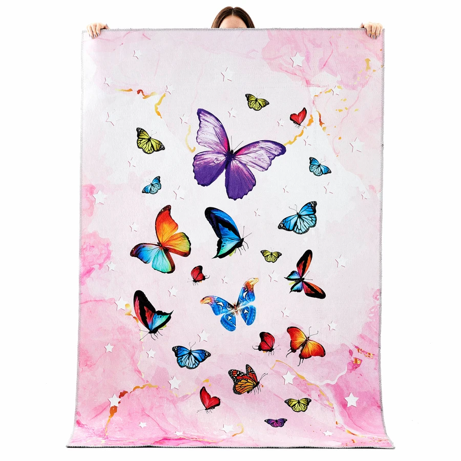 Kaşmir Halı Dekoratif Art Çocuk/Genç ButterFly Glam 80x150 cm