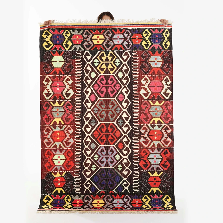 Kaşmir Halı Dekoratif Art Türkmen Kervan 80x300 cm
