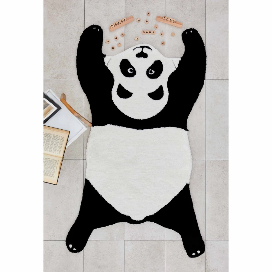 Kaşmir Halı Doğasever Geri Dönüşümlü Sevimli Dostlar Panda 120x175 cm