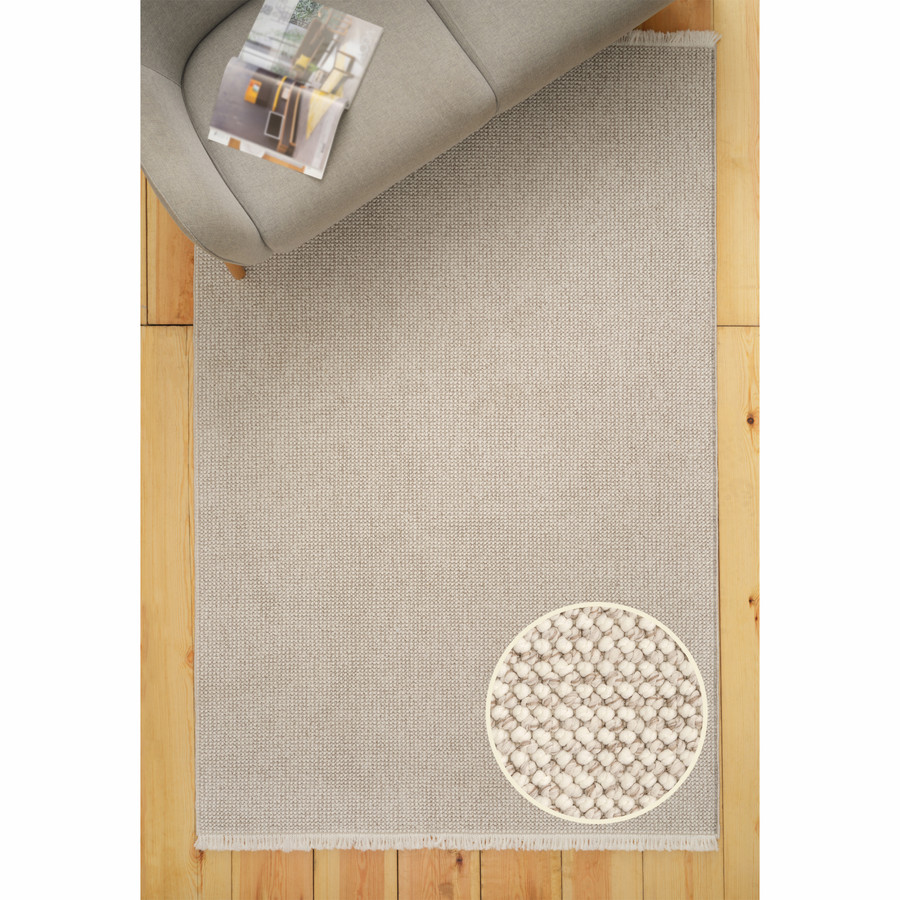 Kaşmir Halı 7/24 Iskandinav Premium Linda Bej 80x300 cm