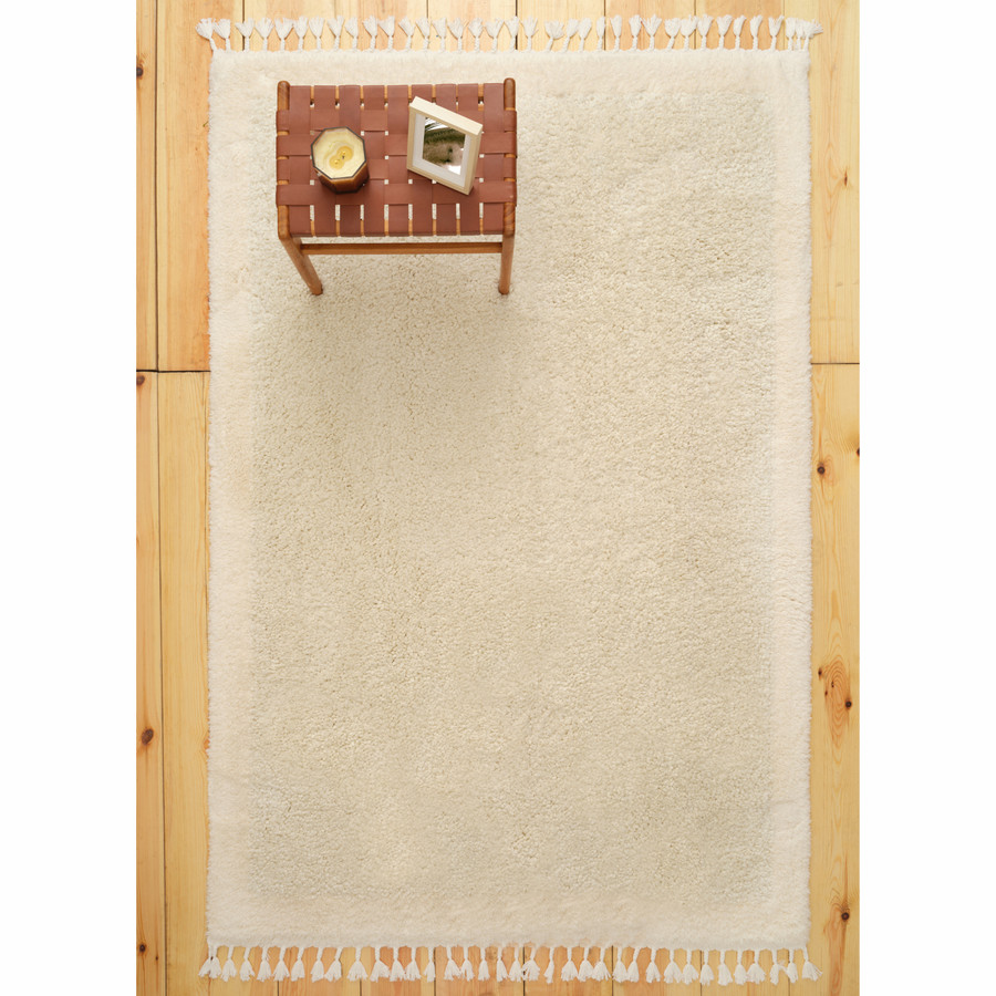 Kaşmir Halı 7/24 Plushy Coco White 160x230 cm