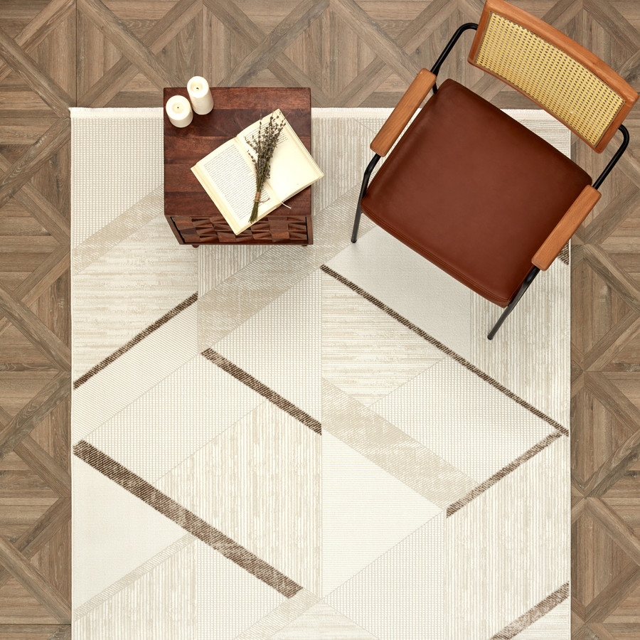 Kaşmir Halı 7/24 Lucente Lagos Brown 80x150 cm