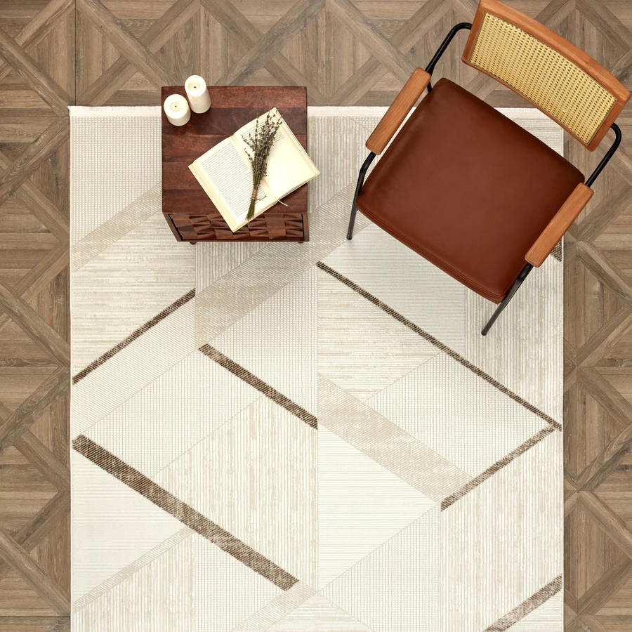 Kaşmir Halı 7/24 Lucente Lagos Brown 80x300 cm
