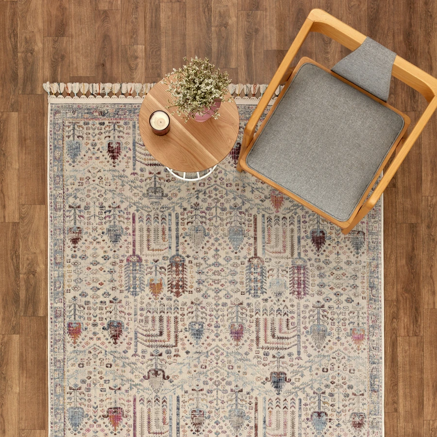 Kaşmir Halı 7/24 Kilim ve Jüt Sümbül 80x300 cm