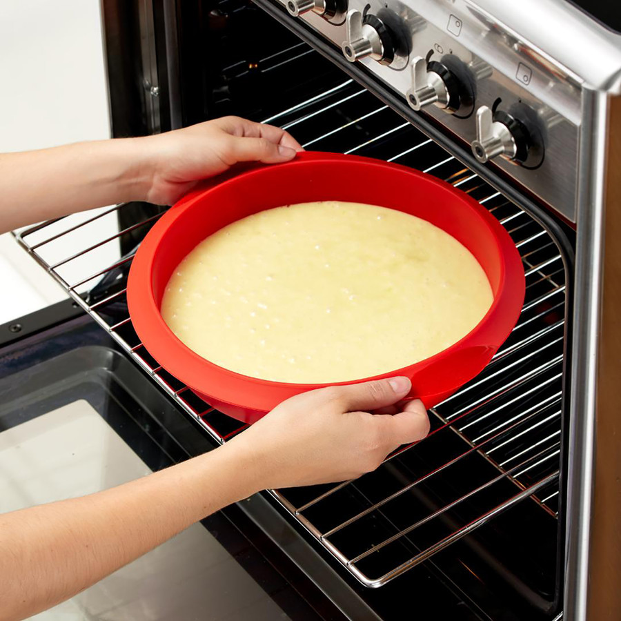 Lekue Kırmızı Silikon Pasta Kalıbı - 24Cm
