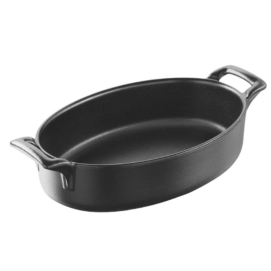 Revol Belle Cuisine Oval Pişirme Tabağı 18 cm Siyah