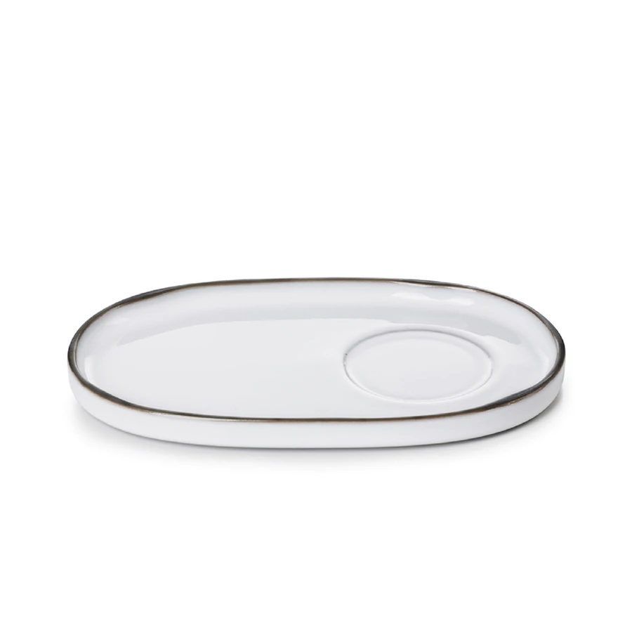 Revol Caractere Gourmet Fincan Tabağı Beyaz 18x11 cm