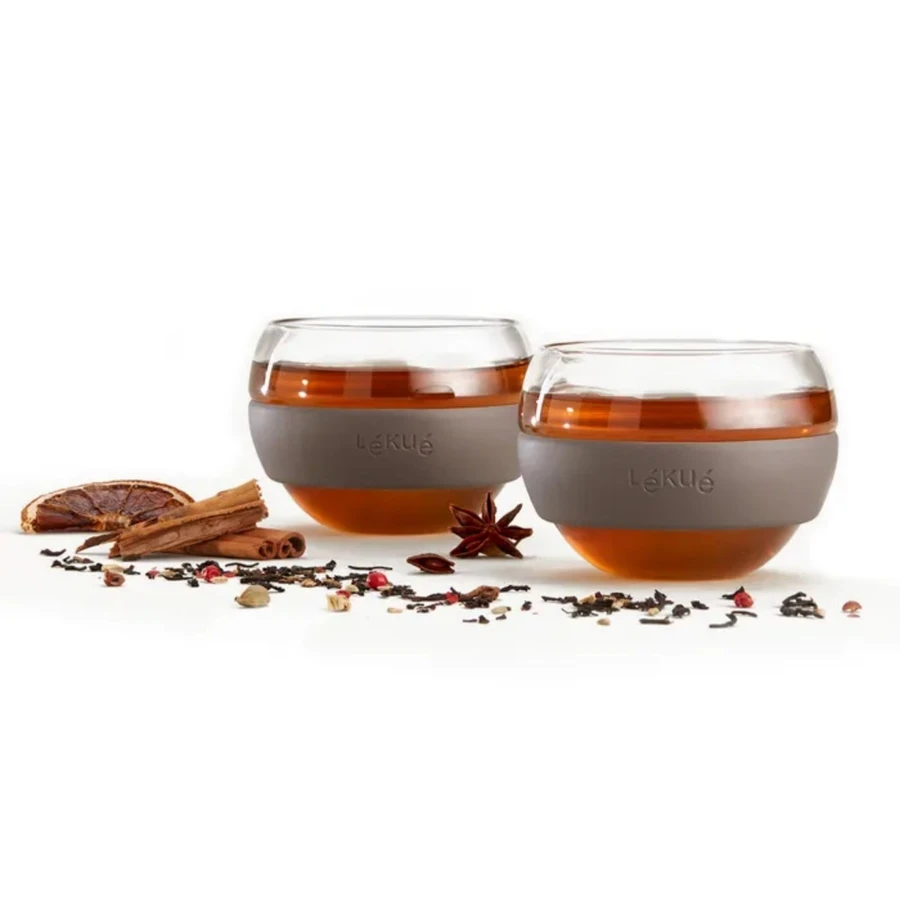 Lekue 2'li Çay Fincanı 250 ml Kahverengi