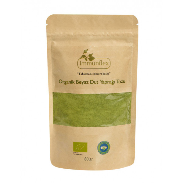 Immunflex Organik Glutensiz Beyaz Dut Yaprağı Tozu 80 gr