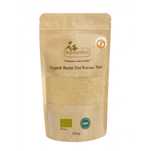 Immunflex Organik Glutensiz Beyaz Dut Kurusu Tozu 150 gr