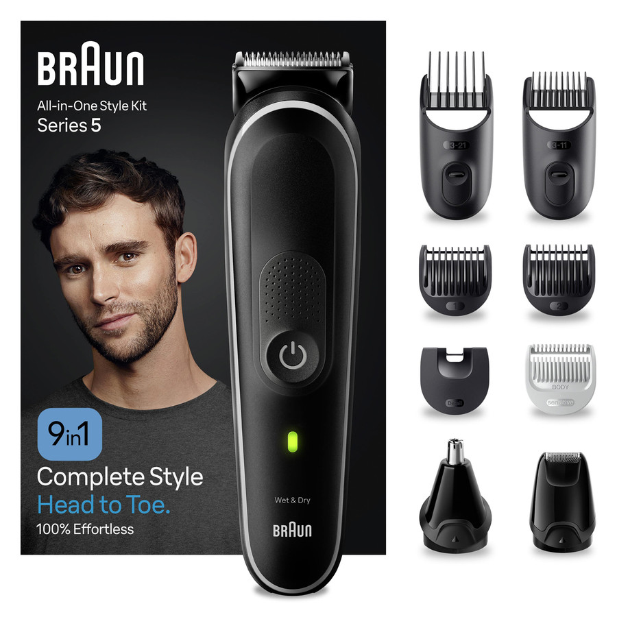 Braun Series 5 MGK5420 Hepsi Bir Arada Şekillendirme Seti 9'u 1 Arada Erkek Bakım Kiti