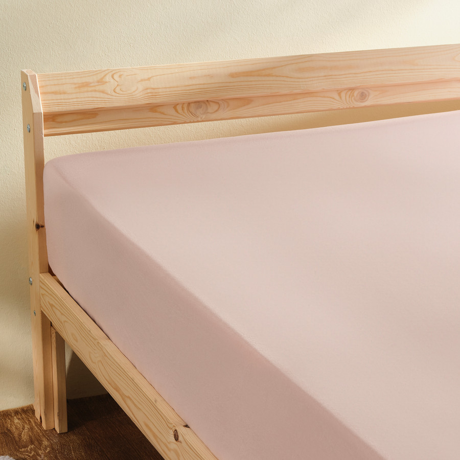 Karaca Container Leona Düz Lastikli Çift Kişilik Çarşaf 200x220 cm Toz Pembe