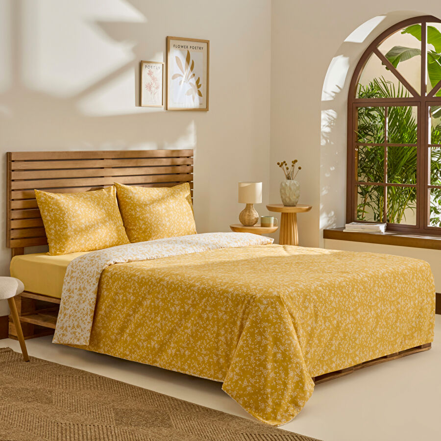 Kaşmir Home Inga Çift Kişilik Nevresim Takımı Sarı