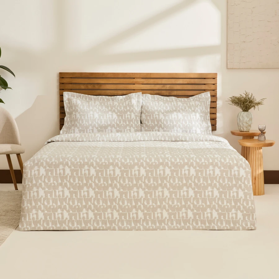 Kaşmir Home Breeze Çift Kişilik Yatak Örtüsü Takımı Gri