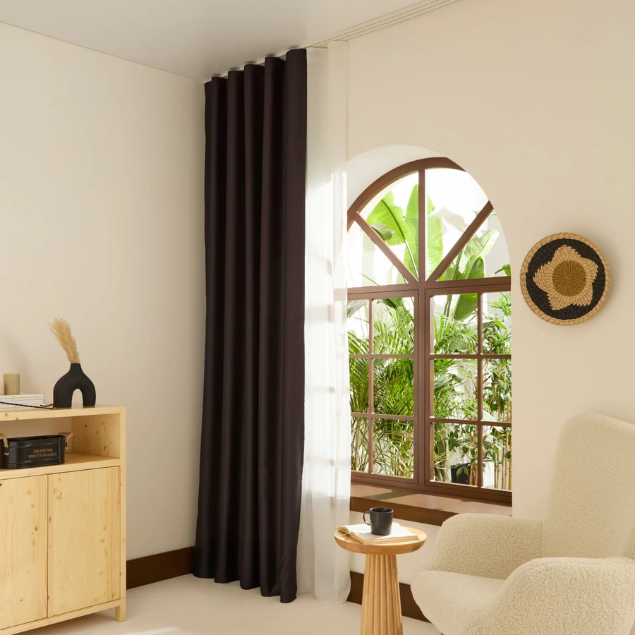 Kaşmir Home Harper Star Blackout Koyu Gri Perde 150x270 cm