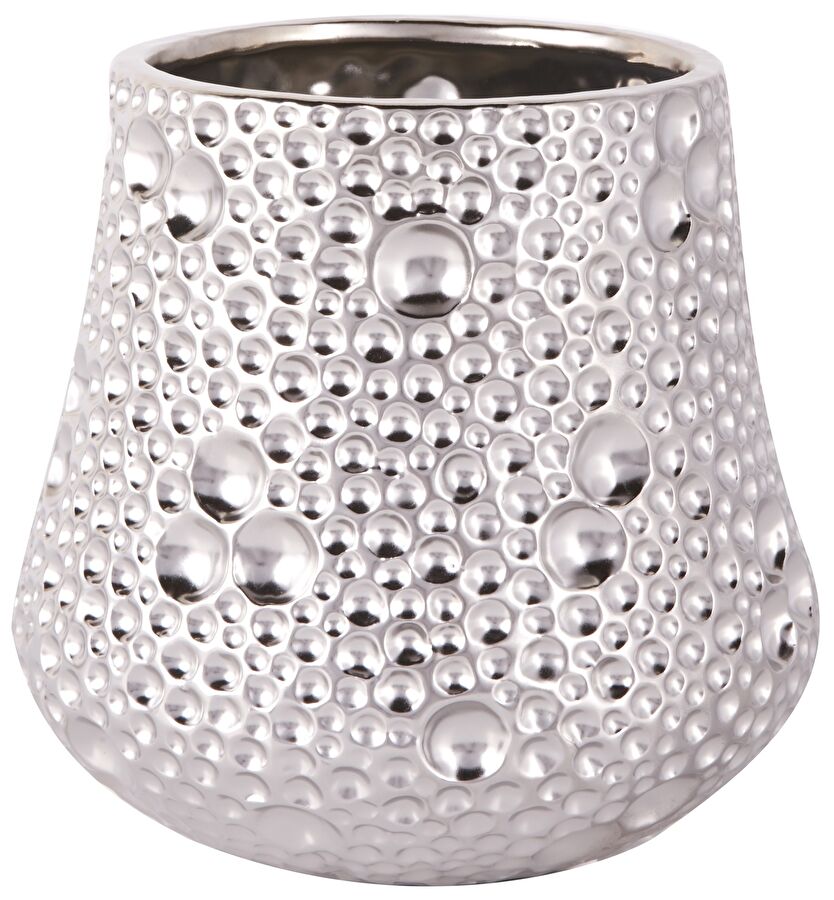 Karaca Home Point Vazo 17x17x16.5 Cm Silver