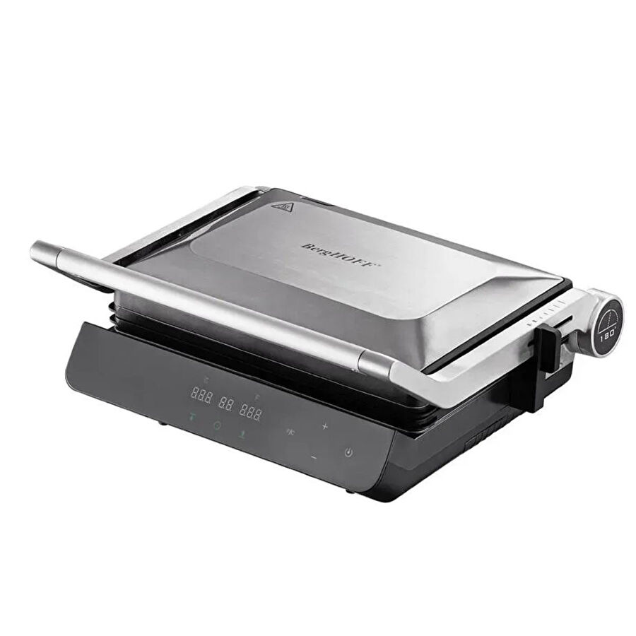 Berghoff Gem Titan Dijital Izgara & Tost Makinesi – 2000 W, 330×240 mm, LCD Dokunmatik Kontrol | Gümüş