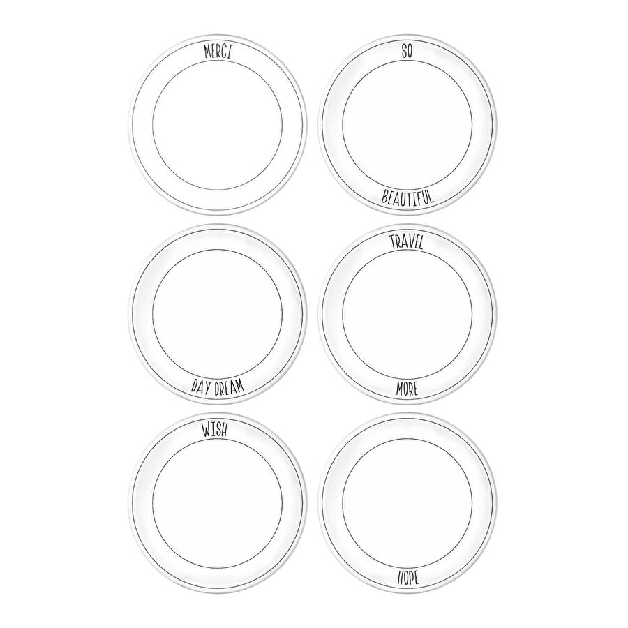 The Mia Daily Tunes Servis Tabağı 6 Lı Set - 26 Cm