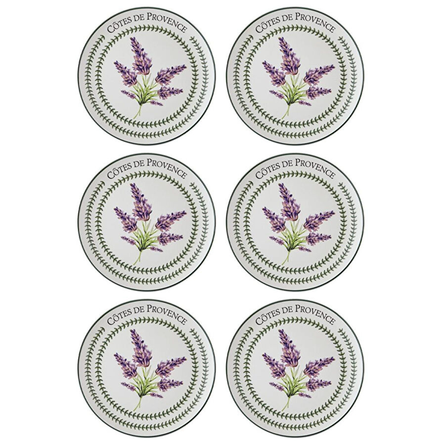 The Mia Provence Lavanta Servis Tabağı 6lı Set 26 Cm Prc04