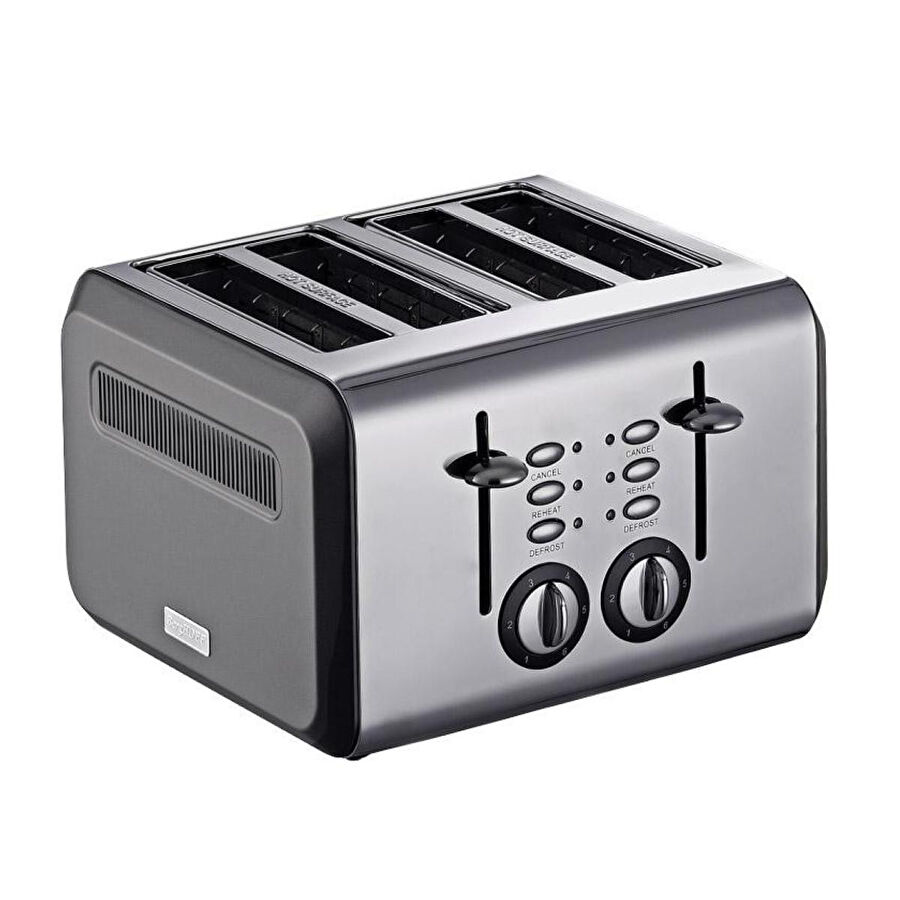 Berghoff Gem Titan 4 Dilim Ekmek Kızartma Makinesi – 1960 W, Paslanmaz Çelik Gövde | Antrasit Gold