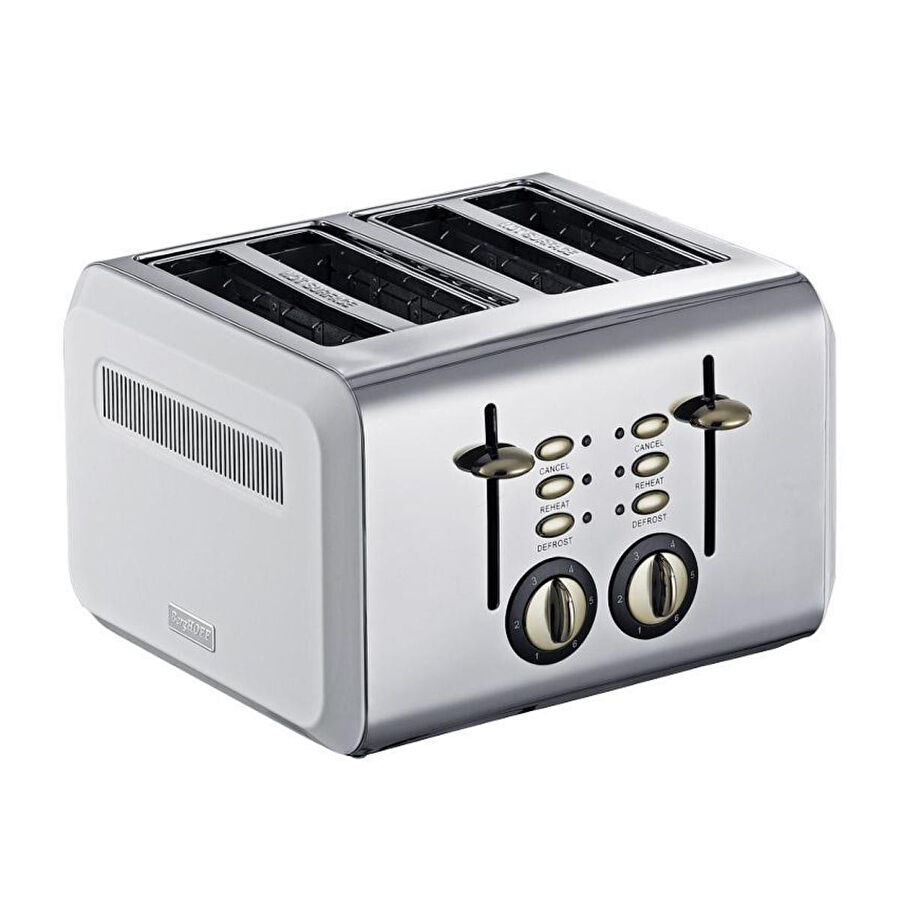 Berghoff Gem Titan Parlak Gümüş Beyaz Dört Dilim Ekmek Kızartma Makinesi