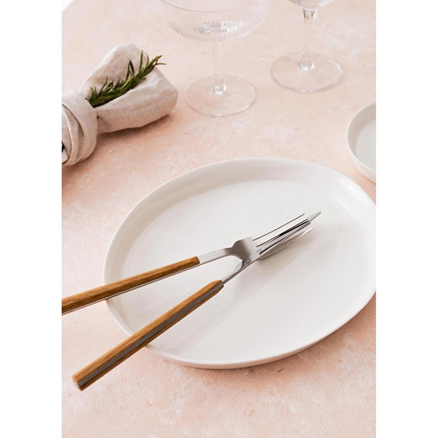 The Mia Cotta Limoges Pasta Tabağı Beyaz 22 Cm