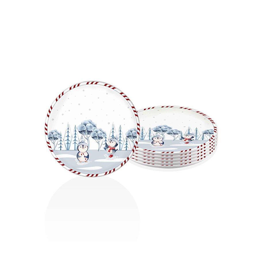 The Mia Penguin Servis Tabağı 6 Lı Set 26 Cm New012