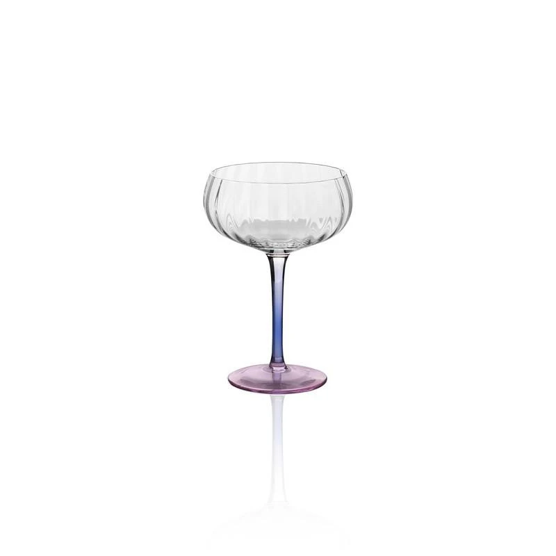 The Mia Ayaklı Cam Dondurma Kasesi Mavi Pembe 280 Ml